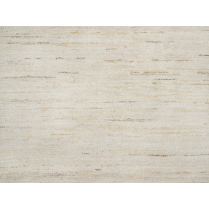 2'6"X13'10" White Hand Knotted Lori Buft Gabbeh Pure Wool Runner Rug