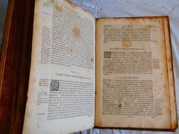 Robert Burton Anatomy Of Melancholy 1660 7Th Edition Folio Engraved Title Rare