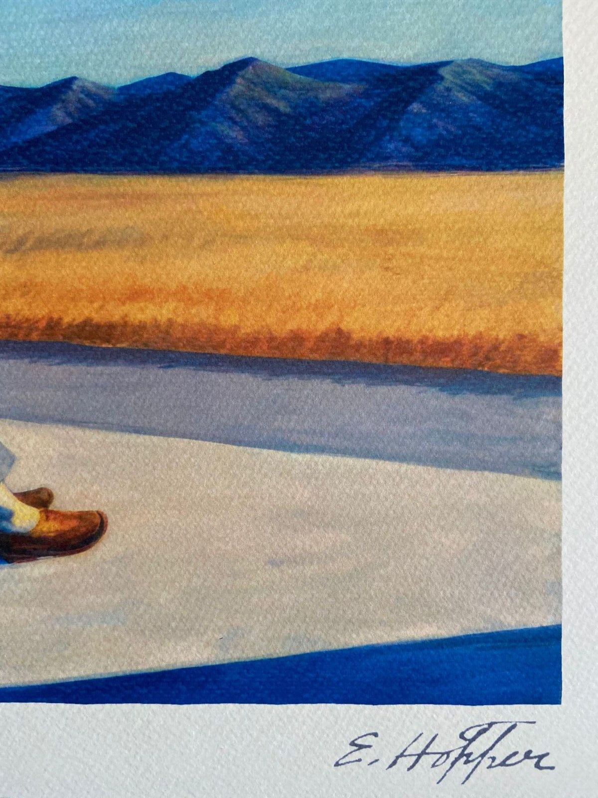 Edward Hopper Coa Lithograph Signature Stamp