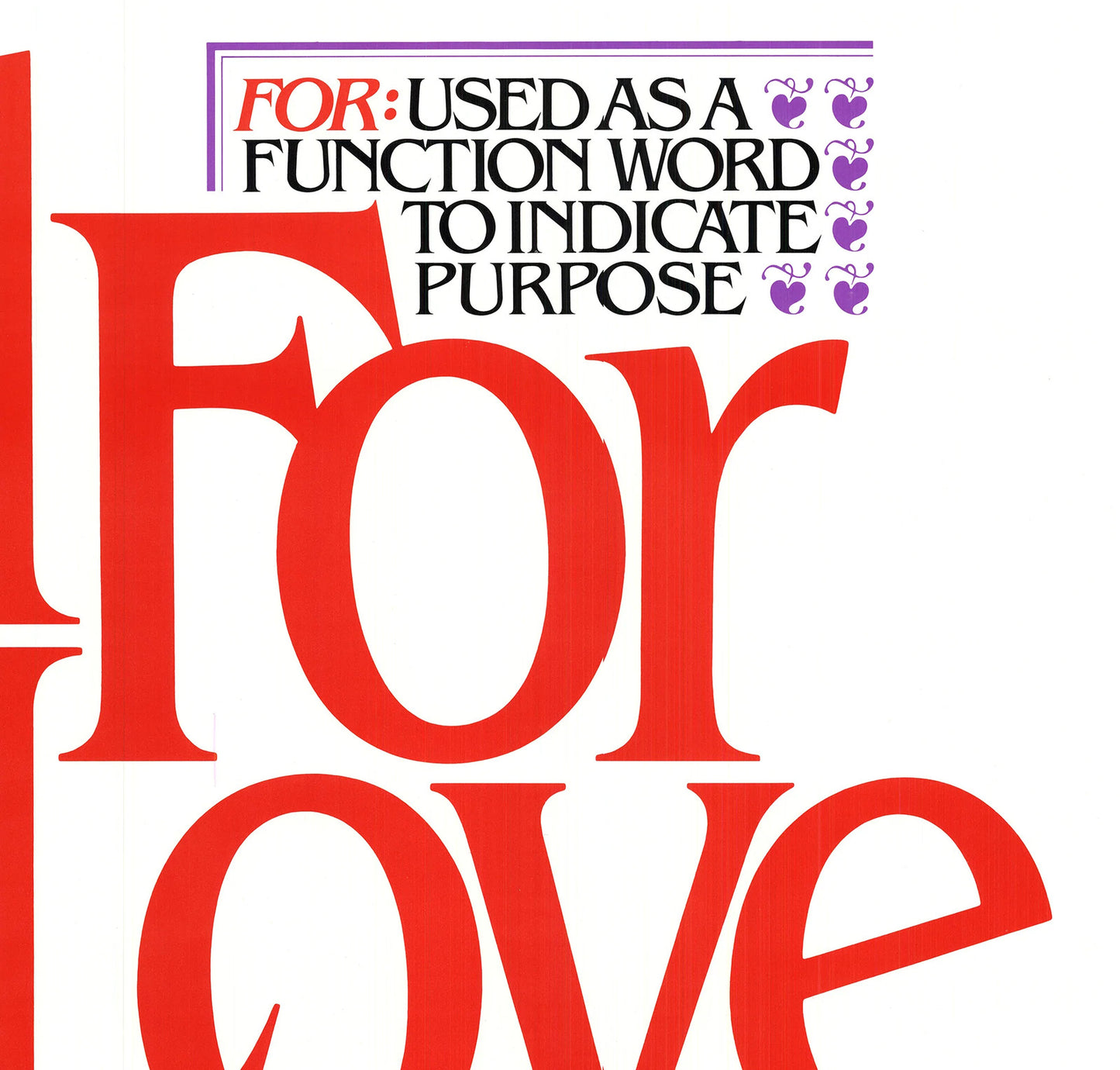 Studios Pushpin All For Love " Offset Lithograph