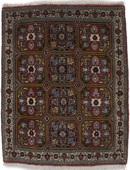Rare Plush Burnt Orange Floral Wool Area Rug