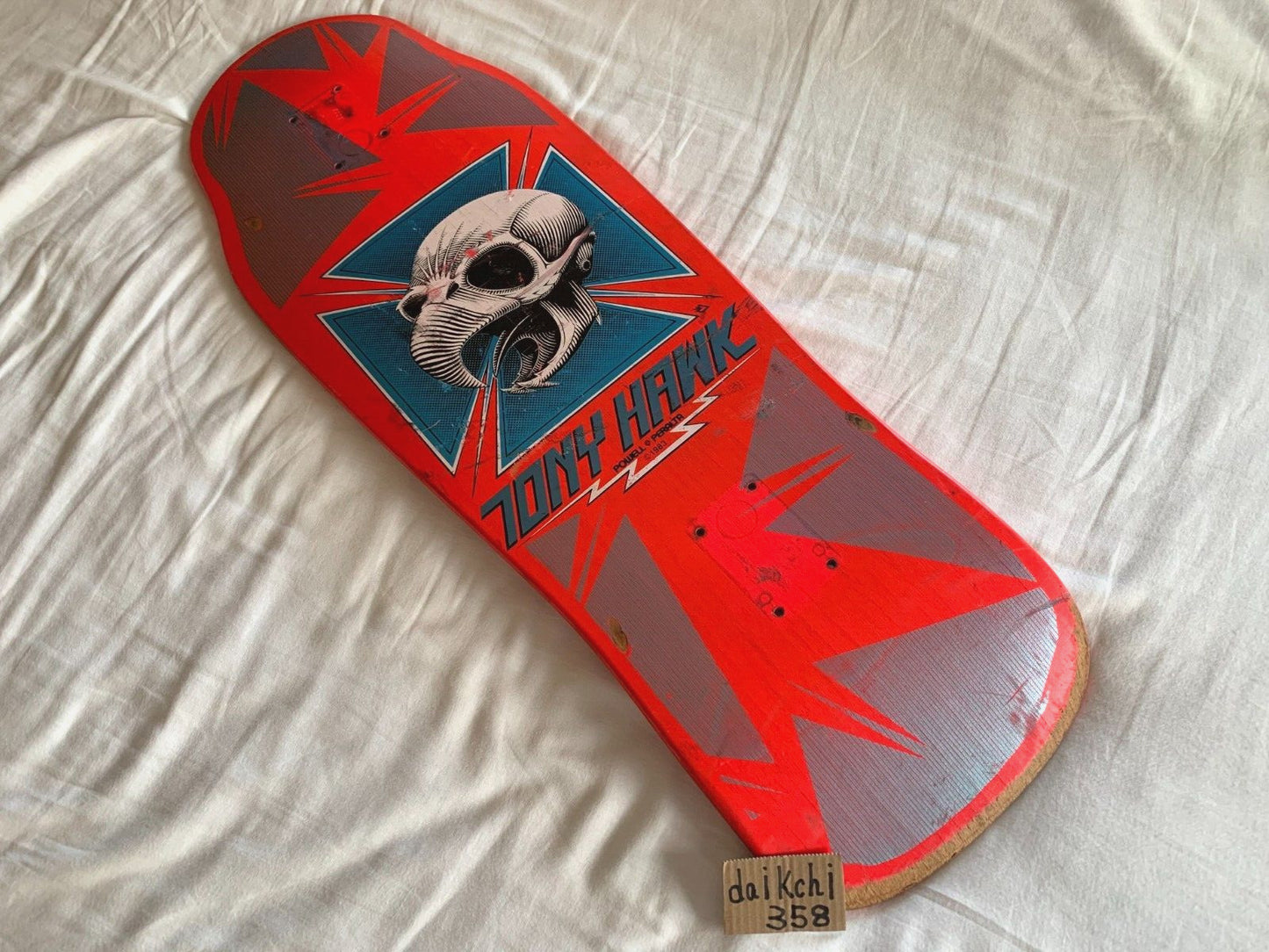 Powell Peralta Tony Hawk 80s Pink Bones OG Skateboard Deck