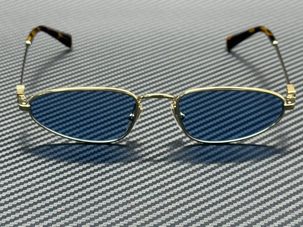 MIU MU A52S ZVN60O Pale Gold Light Blue Women's 52 mm Sunglasses