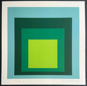 Josef Albers Lithograph Coa Numbered Stamped