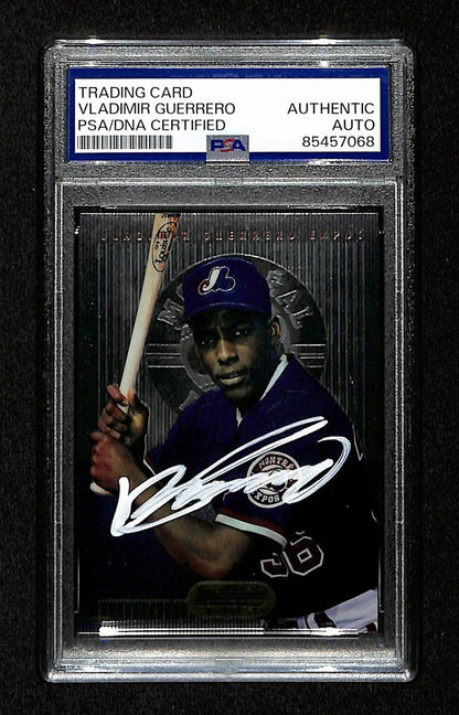 Vladimir Guerrero Signed/Auto 1995 Bowman'S Best Rc Card #2 Expos Psa/Dna 195159