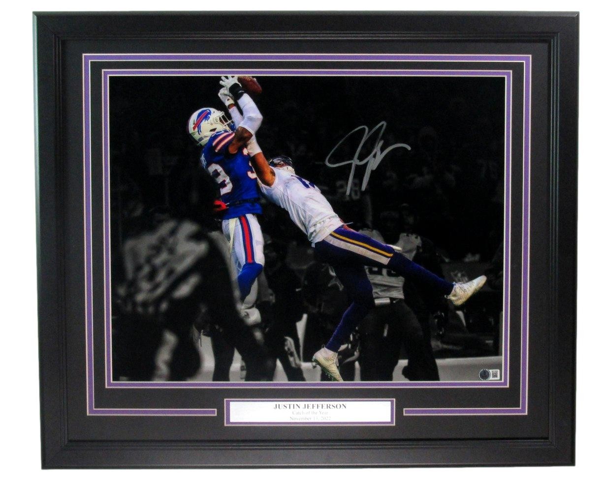 Justin Jefferson Vikings Signed/Autographed 16X20 Photo Framed Beckett 200085