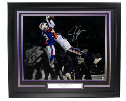 Justin Jefferson Vikings Signed/Autographed 16X20 Photo Framed Beckett 200085