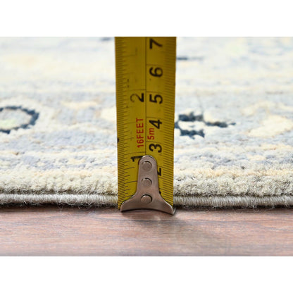 3'X4'10" Grandma Gray Wool Seeripe Heris Hand Knotted Oriental Rug