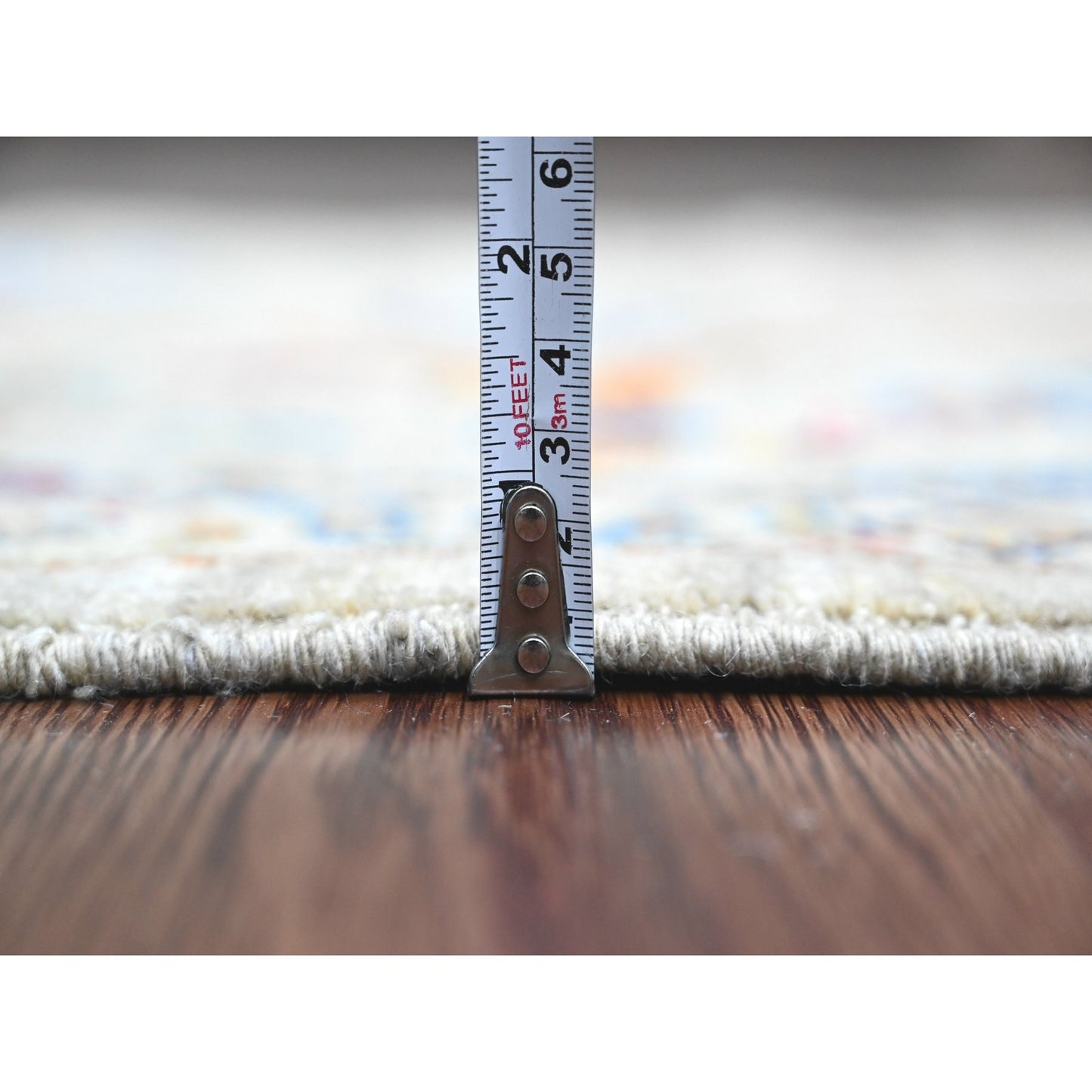 3'X9'8" Gray Bijar Garus Design Hand Knotted All Wool Runner Oriental Rug