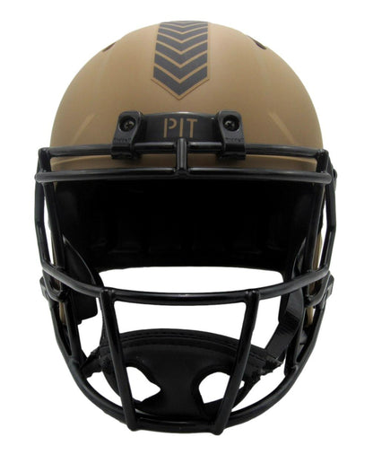 Pat Freiermuth Signed Salute To Service Full Size Replica Helmet Steelers Bas