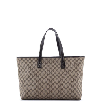 Gucci Plus Tote Gg Coated Canvas With Leather Large
