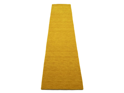 2'7x12'1 Marigold Solid Design Hand-Loomed Gabbeh Wool Runner Rug Carpet