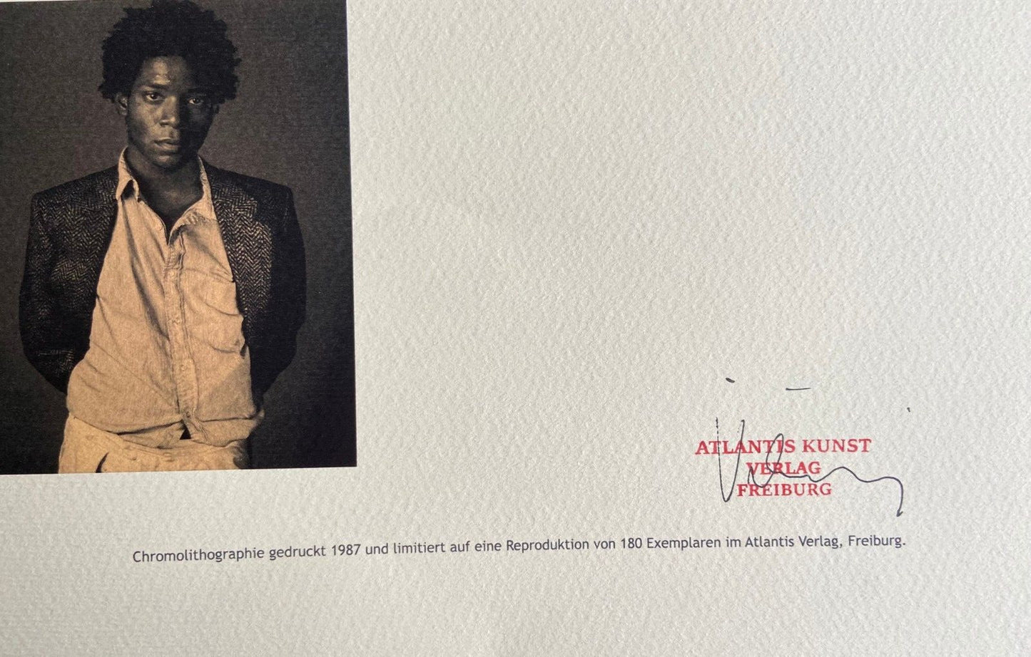 Jean Michel Basquiat Lithograph Coa Signed Op Numbered In Pencil