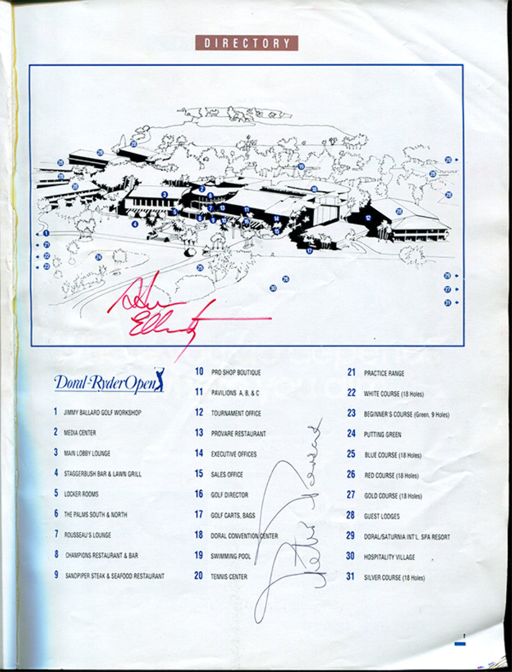 Greg Norman, Jack Nicklaus, & Others Signed 1991 Doral-Ryder Open Program