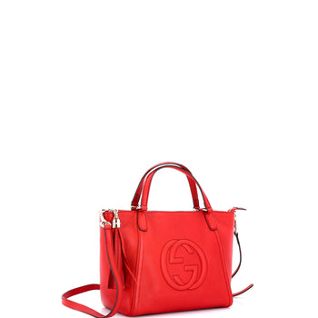 Gucci Soho Convertible Top Handle Bag Leather Small
