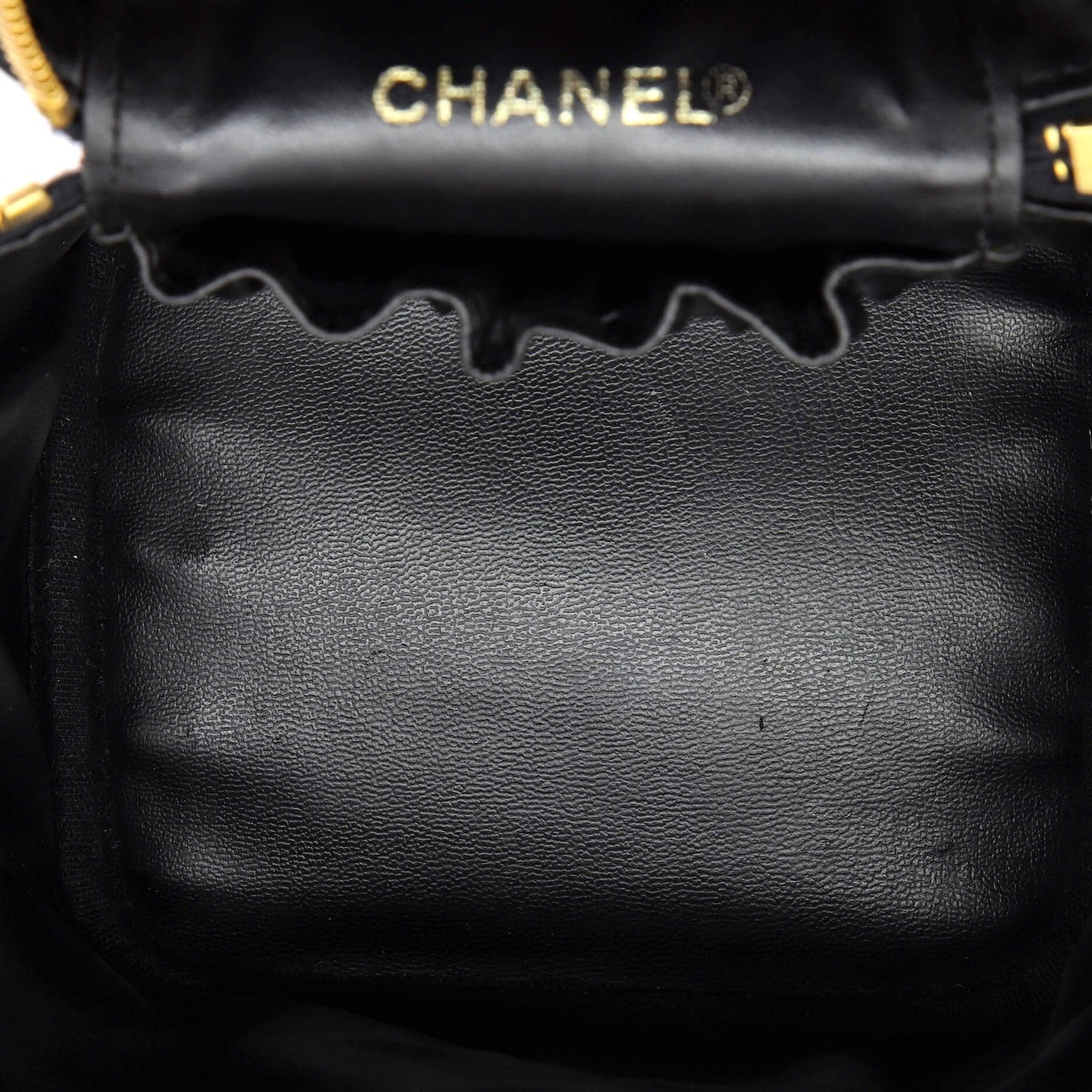 Chanel Vintage Timeless Cosmetic Case Caviar Tall