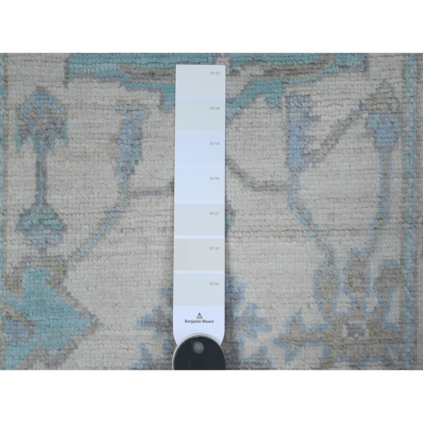 2'7"X8' Wisp White Rural Flower Design Angora Oushak Oriental Runner Rug
