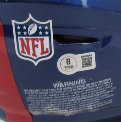Abdul Carter Signed/Insc Full Size Speedflex Helmet Ny Giants Bas/Beckett 196741