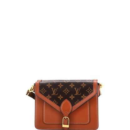 Canvas Louis Vuitton Biface Handbag Leather and Reverse Monogram