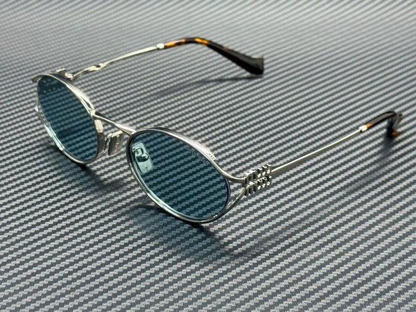 MIU MU 52YS 1BC20R Silver Light Blue Women's 54 mm Sunglasses
