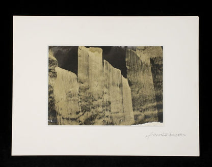 Hiroko Koshino Original Abstract Painting Gold & Black Signed Japanese Artist