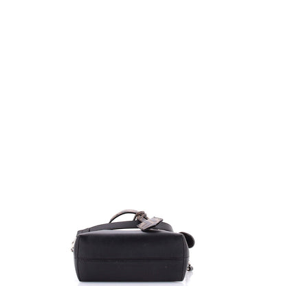 Fendi By The Way Satchel Leather With Zucca Embossed Detail Mini