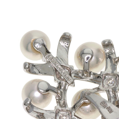 Gold MIKIMOTO Pearl Diamond Pendant top K18 White