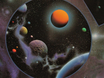 'Windows of the Mind' Mixed Media Print Signed Space Art - Michael David Ward