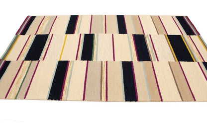 5X8 Ft Hand-Tufted Rug Multicolored Abstract