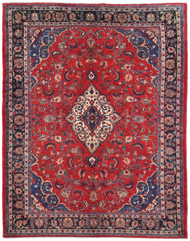 Vintage Handmade Oriental Rug 7X10 Ft Floral