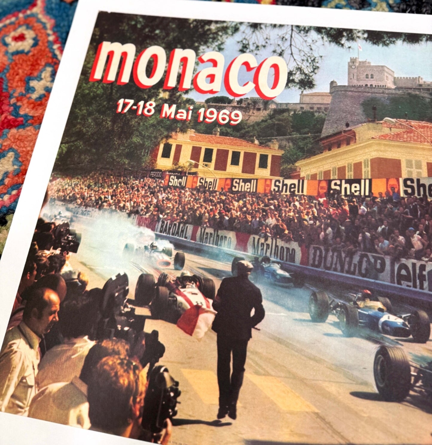 Monaco Grand Prix 1969 Authentic Original Printing Rare Poster Artwork Maestri