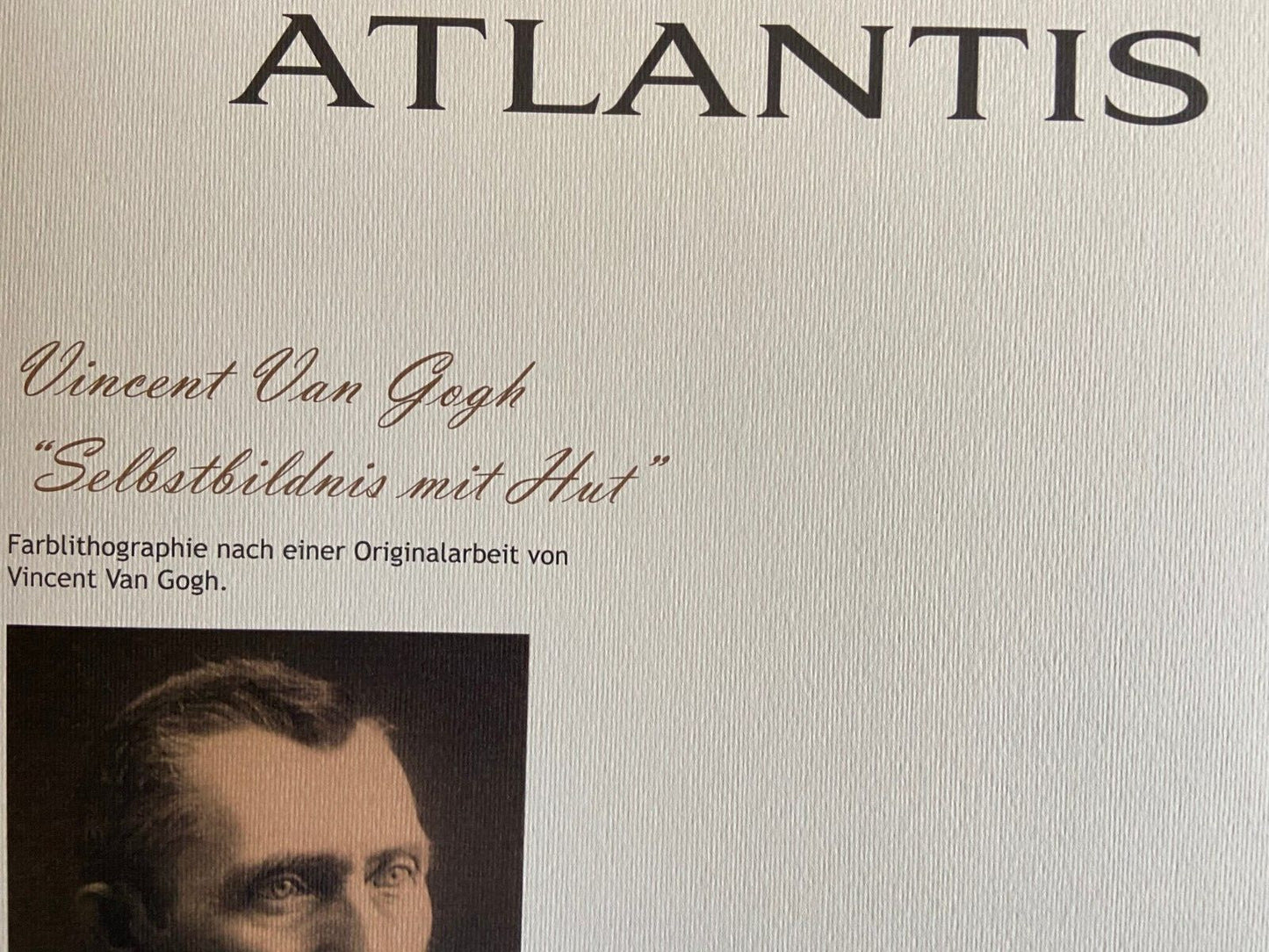 Vincent Van Gogh Lithograph From A Painting Coa Signed Numbered Egon/Schiele