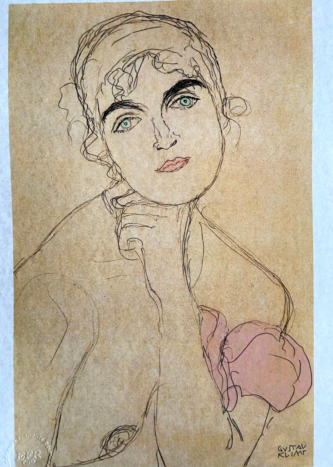 Gustav Klimt Lithograph Numbered By Hand Signed Op - Egon Schiele Edvard Munch