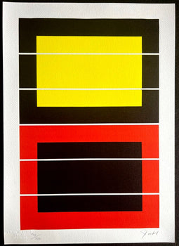 Donald Judd Lithograph Coa Signed Op Numbered In Pencil Crayon 180