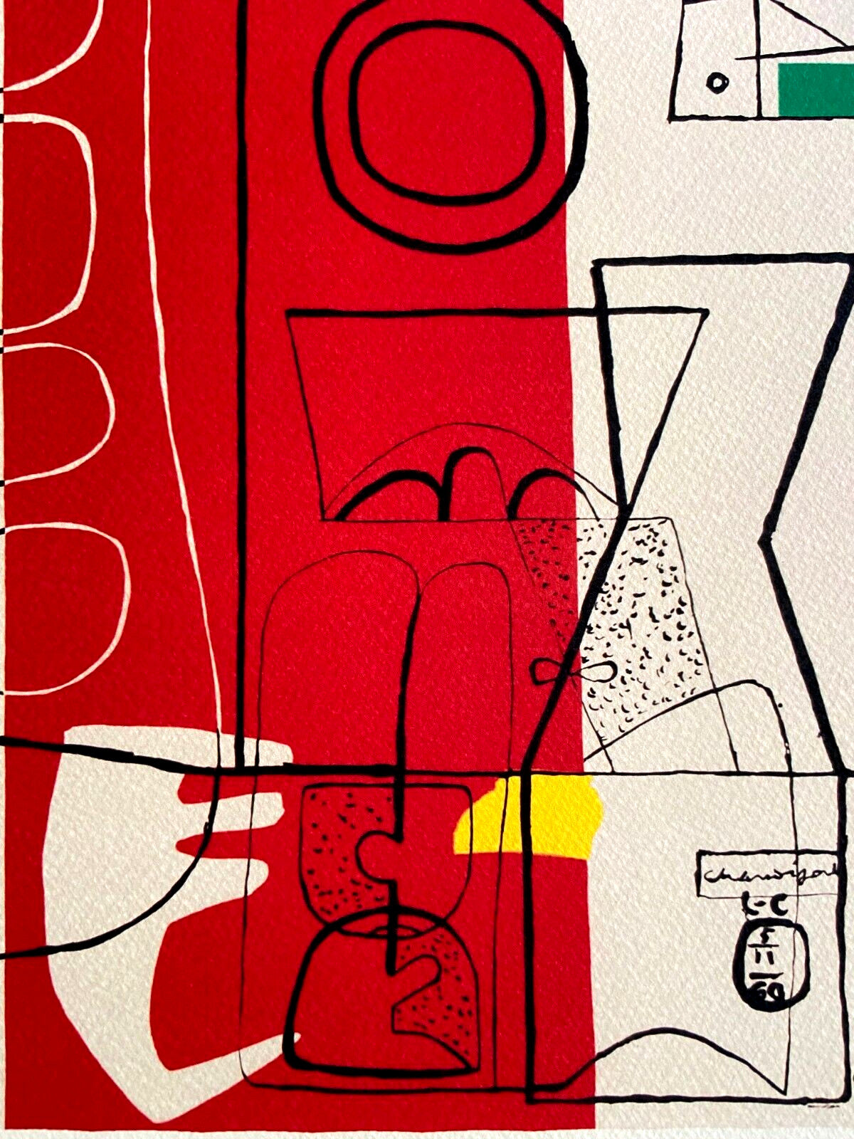 Le Corbusier Lithograph 375 Ex. Coa Mourlot Edition - Paris 1970