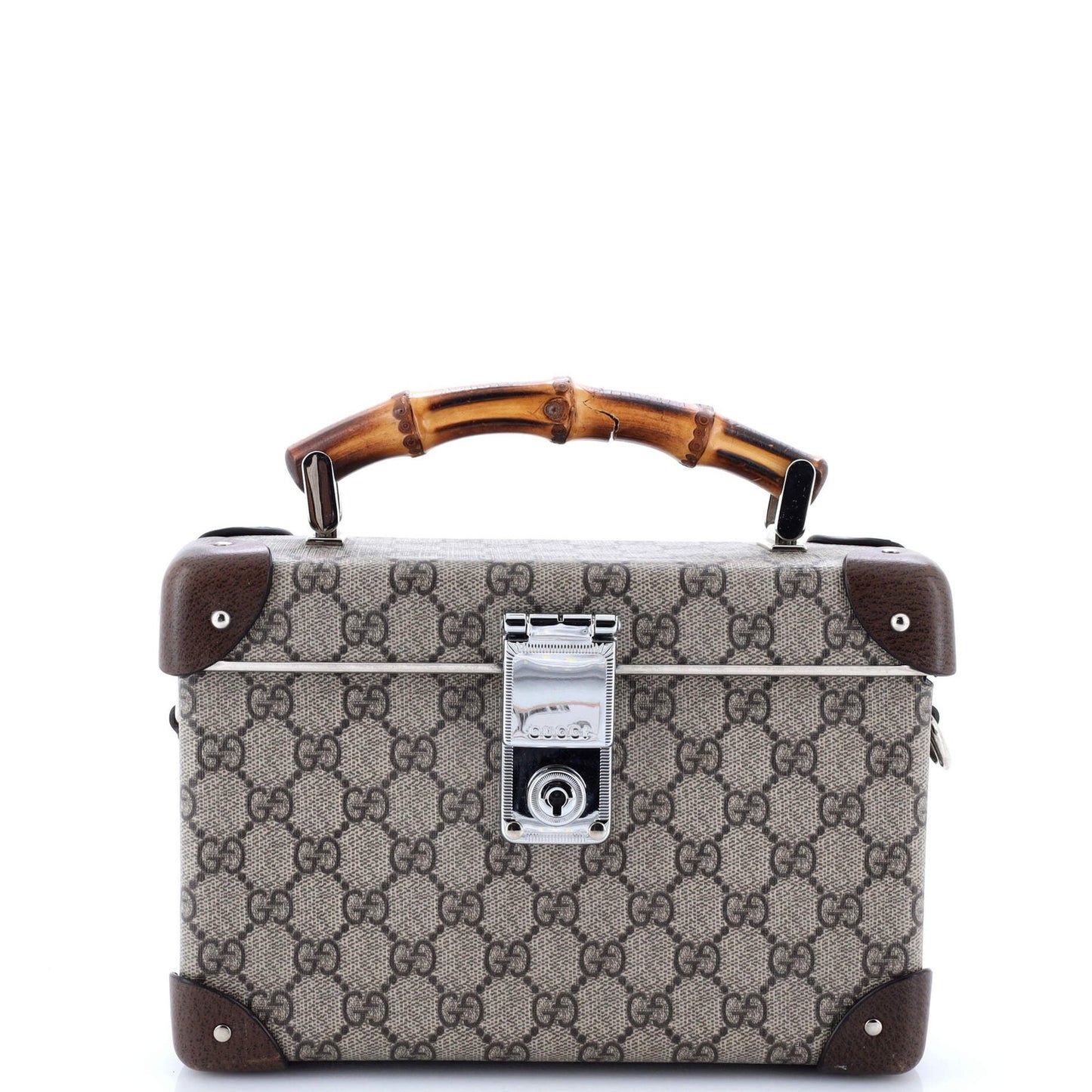 Gucci Bamboo Globe-Trotter Vanity Case Gg Coated Canvas