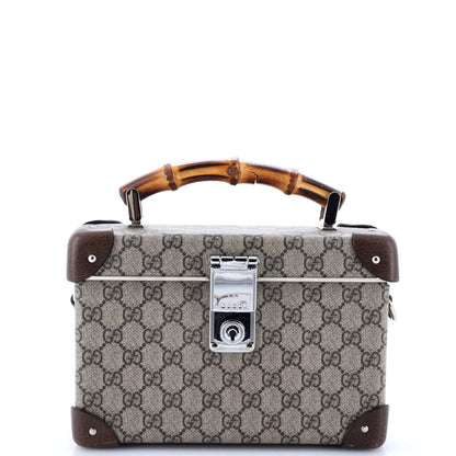 Gucci Bamboo Globe-Trotter Vanity Case Gg Coated Canvas