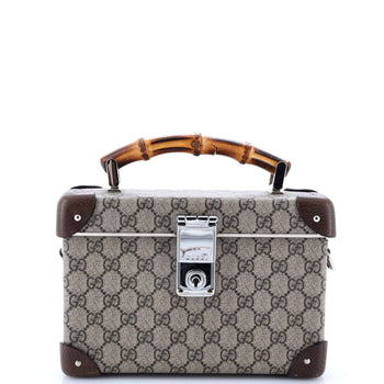 Gucci Bamboo Globe-Trotter Vanity Case Gg Coated Canvas