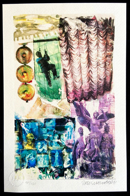 Robert Rauschenberg Lithograph Coa Numbered Signed Op Jasper Johns