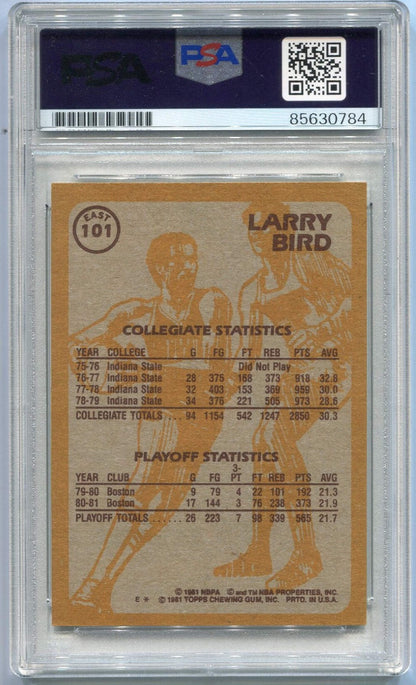 Larry Bird 1981 - 1982 Topps Super Action Autographed Card Psa/Dna Certified