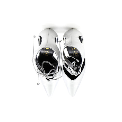 Gucci Women'S Laced Up Ankle Cuff Pumps Leather