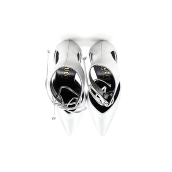 Gucci Women'S Laced Up Ankle Cuff Pumps Leather