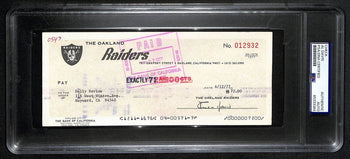 Al Davis Hof Signed/Autographed 8.5X3.5 Bank