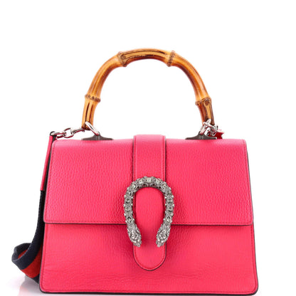 Gucci Dionysus Bamboo Top Handle Bag Leather Medium