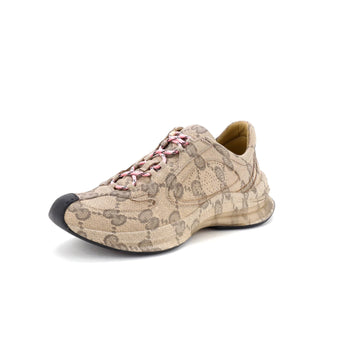 Gucci Women'S Run Sneakers Monogram Print Leather