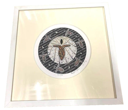 Andy Lakey - Angel 502 Original Embossed Print Ed199 Signed Framed Spiritual Art