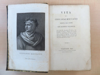 Vita Di Giovanni Boccacci 1St Edition 1806 Firenze Baldelli Boni W/Engravings