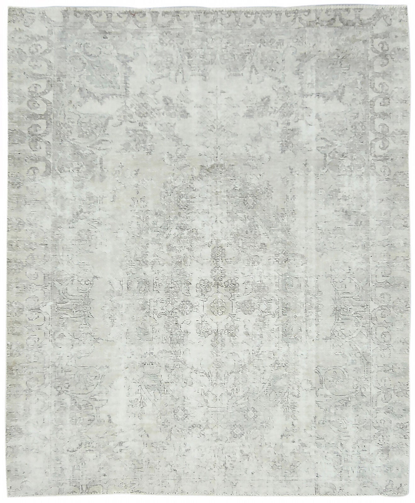 Hand-Knotted Antique Oriental Rug Floral Design