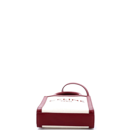 Celine Vertical Cabas Tote Canvas With Leather Mini
