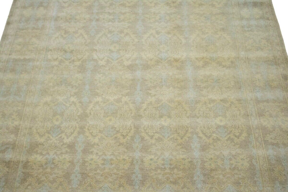 6X9 Ft Hand-Knotted Wool Chobi Peshawar Rug Muted